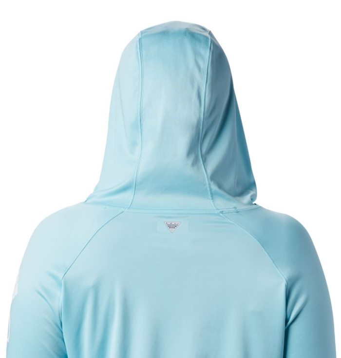 Moletons Columbia PFG Tidal Tee™ Hoodie Feminino Luz Azuis Branco Portugal | 178854-Y3OX