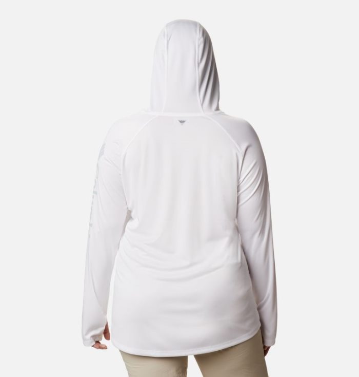 Moletons Columbia PFG Tidal Tee™ Hoodie Feminino Branco Luz Cinzentas Portugal | 193344-QUSX