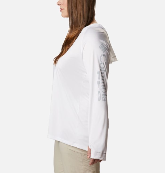 Moletons Columbia PFG Tidal Tee™ Hoodie Feminino Branco Luz Cinzentas Portugal | 193344-QUSX