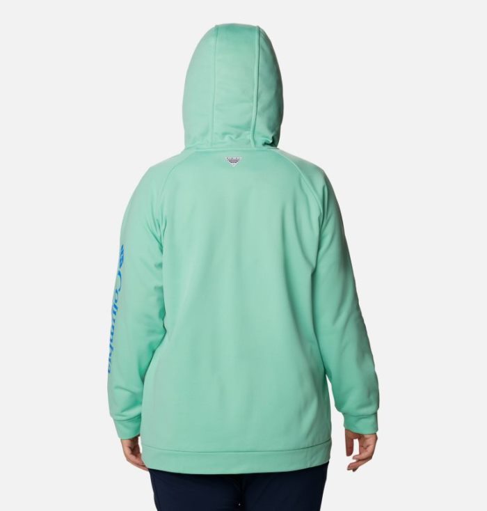 Moletons Columbia PFG Tidal™ Fleece Full Zip Hoodie Feminino Menta Azuis Portugal | 173208-RKSX