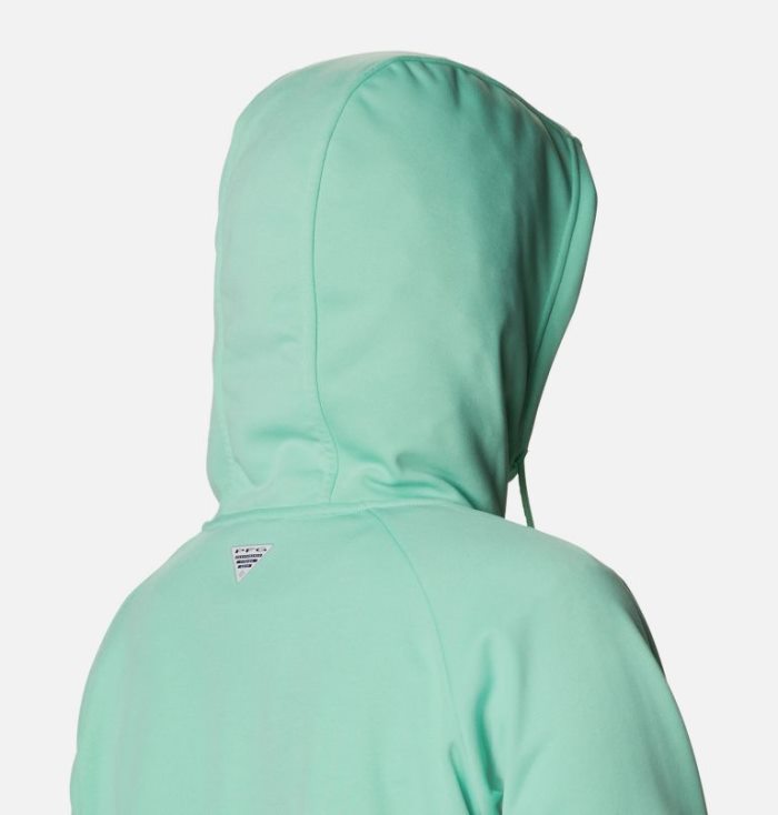 Moletons Columbia PFG Tidal™ Fleece Full Zip Hoodie Feminino Menta Azuis Portugal | 173208-RKSX