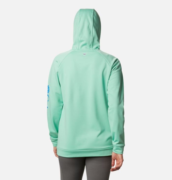 Moletons Columbia PFG Tidal™ Fleece Hoodie Feminino Menta Azuis Portugal | 176886-FG02