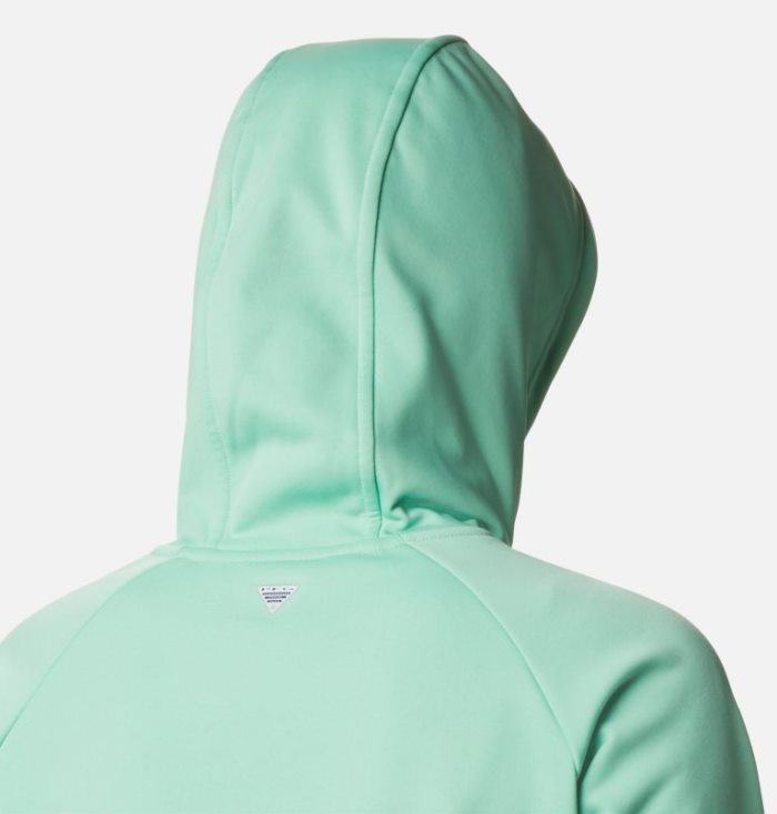 Moletons Columbia PFG Tidal™ Fleece Hoodie Feminino Menta Azuis Portugal | 176886-FG02