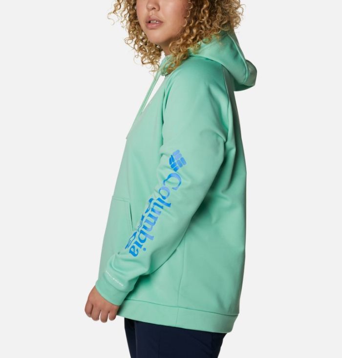 Moletons Columbia PFG Tidal™ Fleece Hoodie Feminino Menta Azuis Portugal | 181281-9H1O