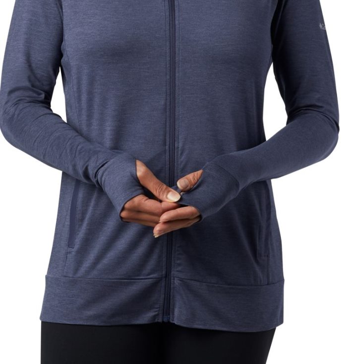 Moletons Columbia Place To Place™ II Full Zip Hoodie Feminino Azuis Escuro Portugal | 149221-FRKC