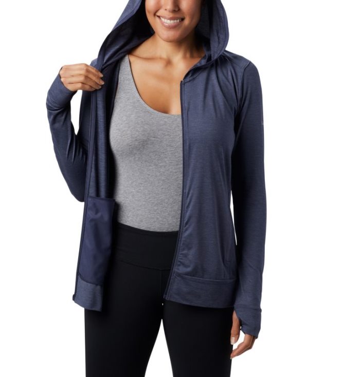 Moletons Columbia Place To Place™ II Full Zip Hoodie Feminino Azuis Escuro Portugal | 149221-FRKC