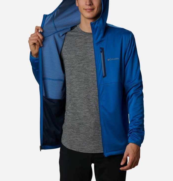 Moletons Columbia Tech Trilha™ Full Zip Hoodie Masculino Luz Azul Anil Portugal | 186650-J0Z0