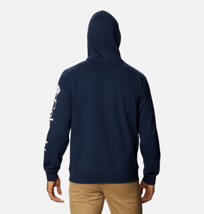 Moletons Columbia Viewmont™ II Sleeve Gráficas Hoodie Masculino Azul Marinho Branco Portugal | 107199-B9E7