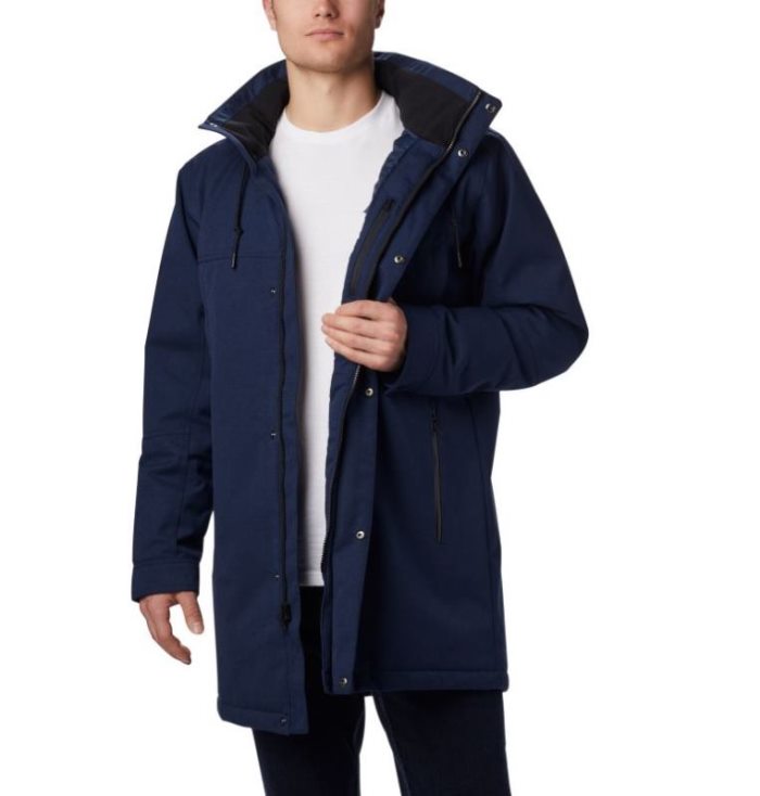 Jaqueta Isolada Columbia Boundary Bay™ Long Jaqueta Isolada Masculino Azul Marinho Portugal | 169582-LI8Y