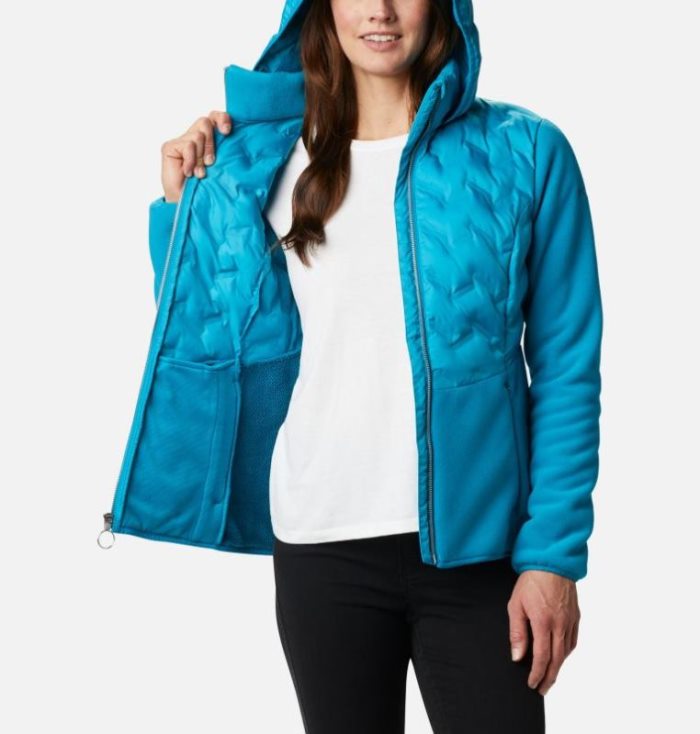 Jaqueta Isolada Columbia Delta Ridge™ Full Zip Híbrido Fleece Feminino Azuis Portugal | 120392-L1G0