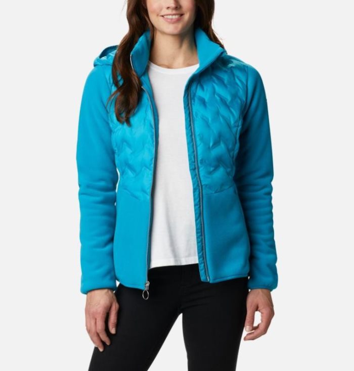 Jaqueta Isolada Columbia Delta Ridge™ Full Zip Híbrido Fleece Feminino Azuis Portugal | 120392-L1G0