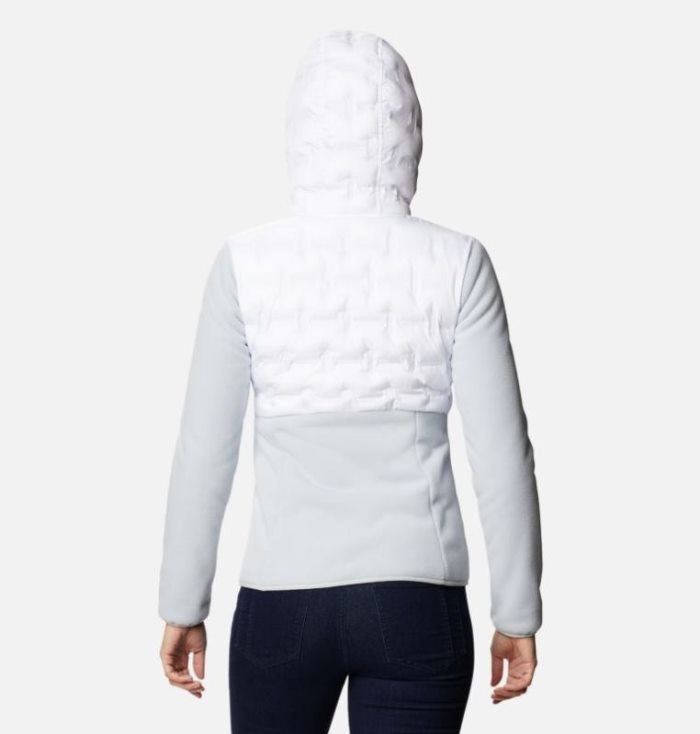 Jaqueta Isolada Columbia Delta Ridge™ Full Zip Híbrido Fleece Feminino Luz Cinzentas Branco Portugal | 123845-JPTG