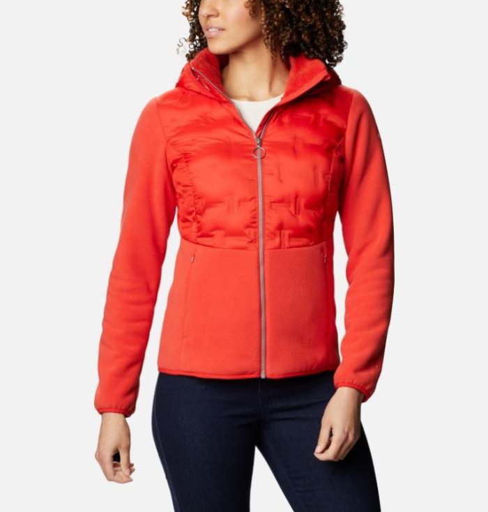 Jaqueta Isolada Columbia Delta Ridge™ Full Zip Híbrido Fleece Feminino Laranja Portugal | 138700-UJO5