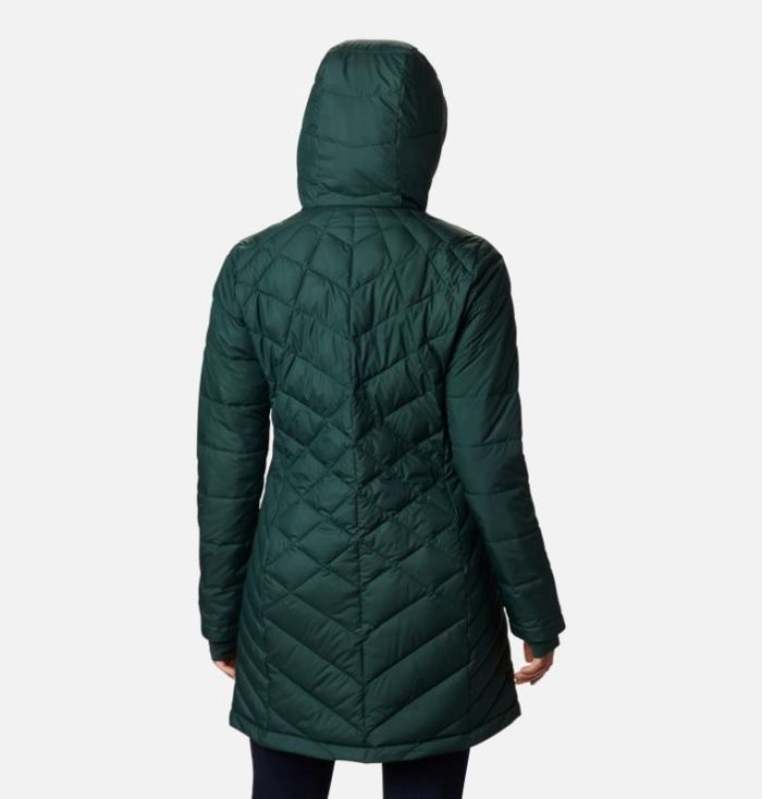 Jaqueta Isolada Columbia Heavenly™ Long Encapuzado Jaqueta Feminino Verdes Portugal | 180649-VQKK