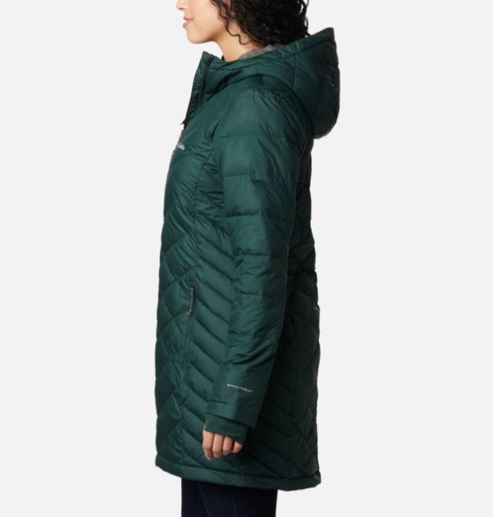 Jaqueta Isolada Columbia Heavenly™ Long Encapuzado Jaqueta Feminino Verdes Portugal | 180649-VQKK