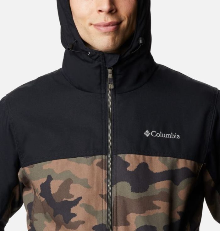 Jaqueta Isolada Columbia Loma Vista™ Encapuzado Jaqueta Masculino Camufladas Pretas Portugal | 154755-4NAR