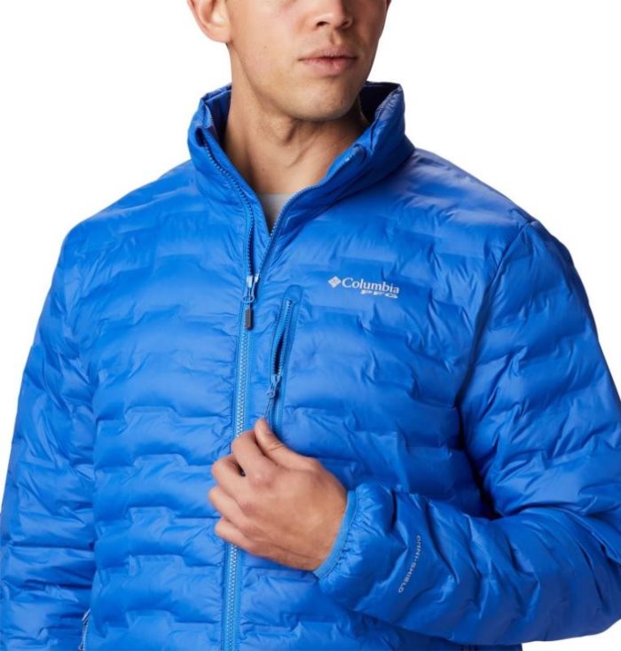 Jaqueta Isolada Columbia PFG Force XII™ Heat Seal™ Puffy Jaqueta Masculino Azuis Portugal | 186128-P6ZD