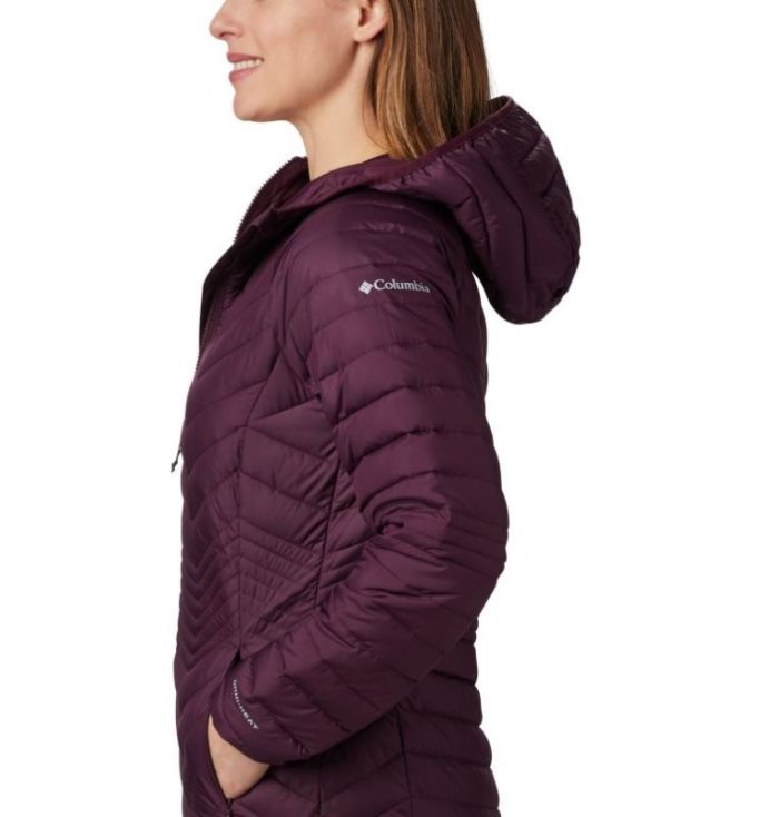 Jaqueta Isolada Columbia Powder Lite™ Medio Jaqueta Feminino Bordeaux Portugal | 184819-L0TK