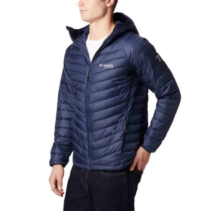 Jaqueta Isolada Columbia Snow Country™ Encapuzado Jaqueta Masculino Azul Marinho Portugal | 147605-ACZL