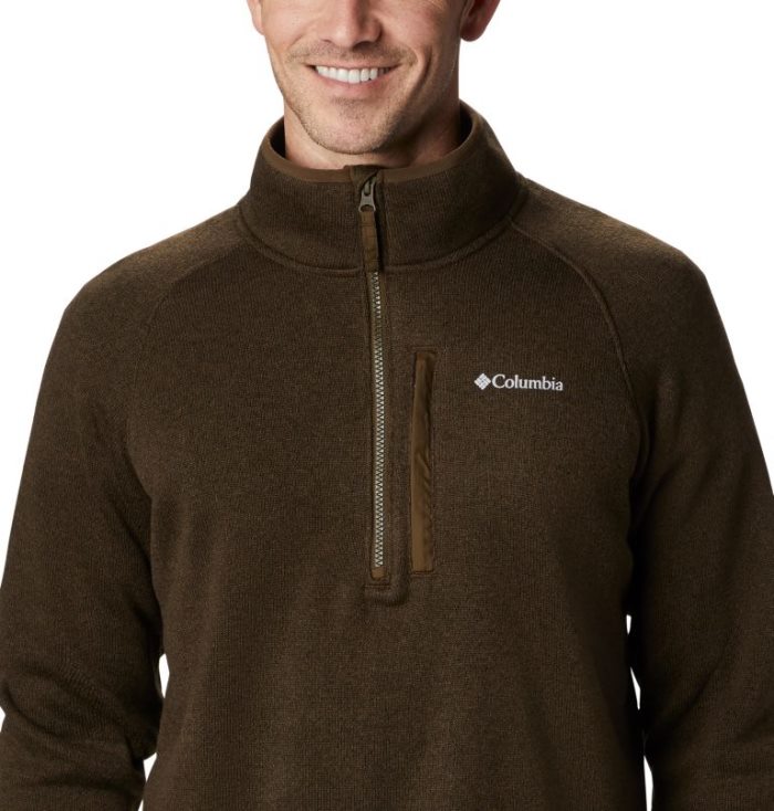 Lã Columbia Canyon Point™ Half-Zip Fleece Masculino Verde Oliva Verdes Portugal | 184387-VUYA