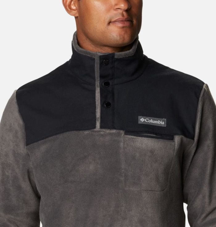 Lã Columbia Cottonwood Park™ Half Snap Fleece Estacionar Masculino Cinzentas Escuro Pretas Portugal | 101836-MIXW