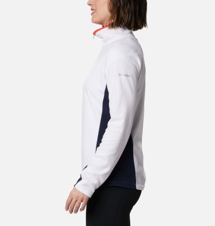 Lã Columbia Glacial™ IV Half Zip Fleece Feminino Branco Azuis Escuro Portugal | 156246-ESY7