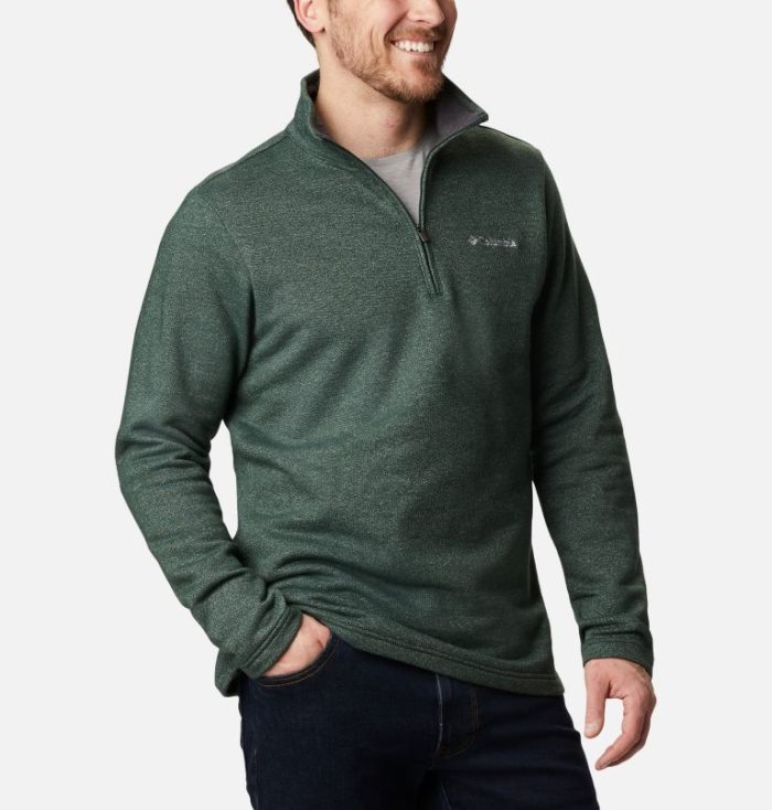 Lã Columbia Great Hart Mountain™ III Half Zip Fleece Masculino Verdes Portugal | 114073-4LR7