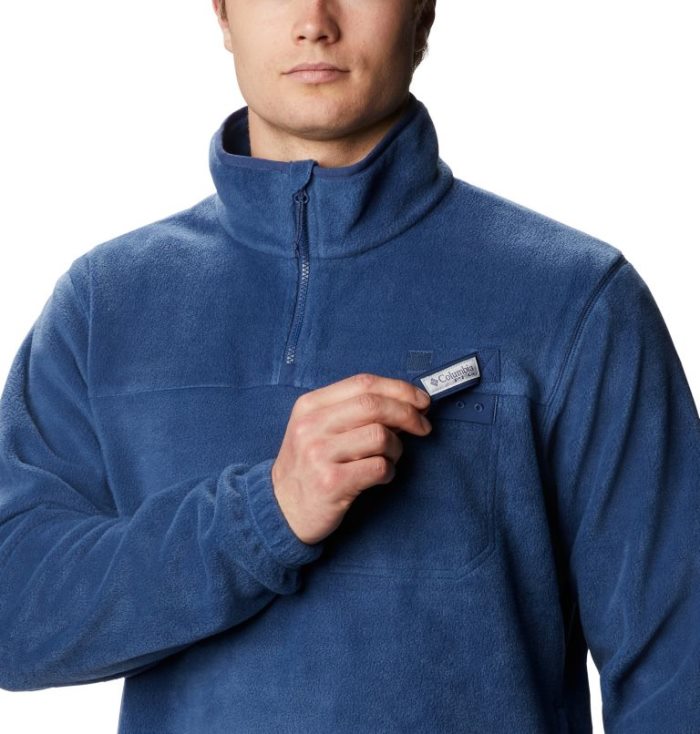 Lã Columbia PFG Grander Marlin™ MTR Fleece Estacionar Masculino Azul Marinho Portugal | 132759-TPV0