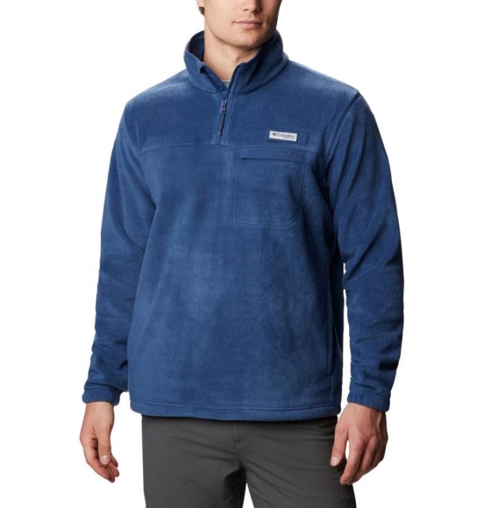 Lã Columbia PFG Grander Marlin™ MTR Fleece Estacionar Masculino Azul Marinho Portugal | 132759-TPV0