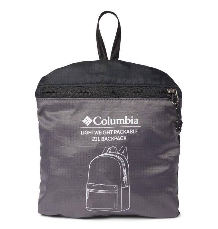 Mochilas Columbia Leves Packable 21L Backpack Masculino Pretas Cinzentas Portugal | 124161-5XB5