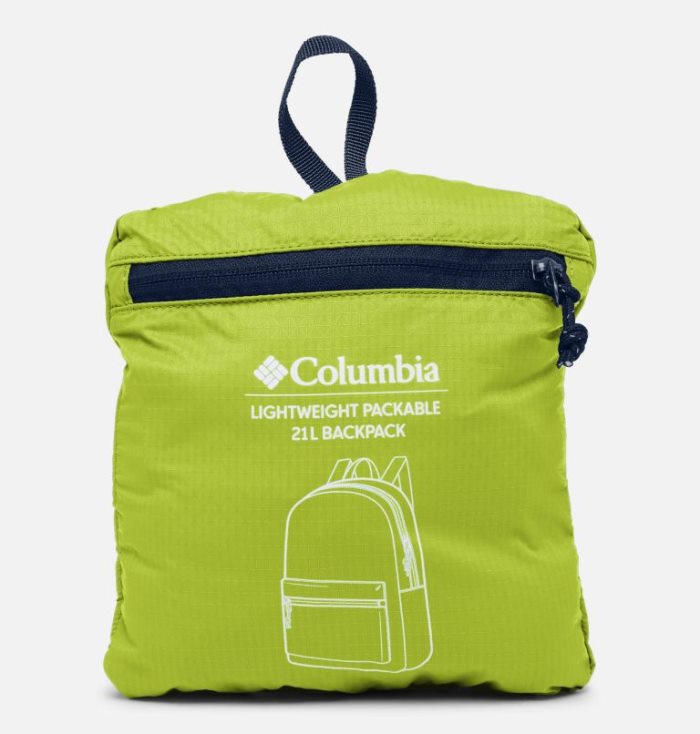 Mochilas Columbia Leves Packable 21L Backpack Feminino Verdes Amarelas Portugal | 161792-DV25