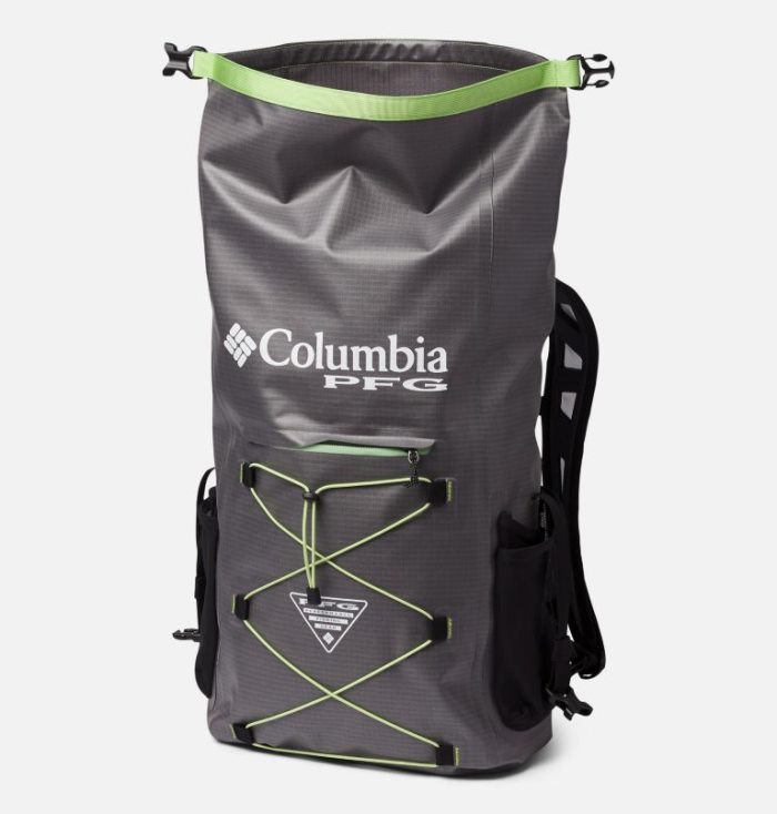 Mochilas Columbia PFG Force XII™ 35L Rolltop Backpack Masculino Cinzentas Luz Verdes Portugal | 190696-GBER