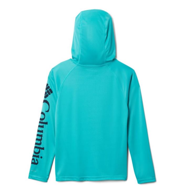 Moletom Com Capuz Columbia PFG Terminal Tackle™ Hoodie Criança Luz Turquesa Portugal | 121555-ZC4J