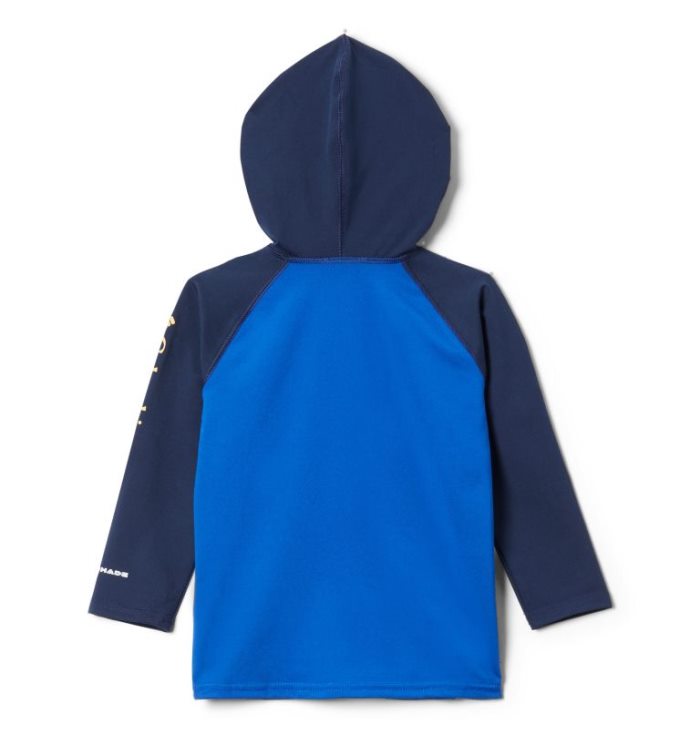 Moletom Com Capuz Columbia Sandy Shores™ Full-Zip Hoodie Criança Azuis Azul Marinho Portugal | 113849-BR6E