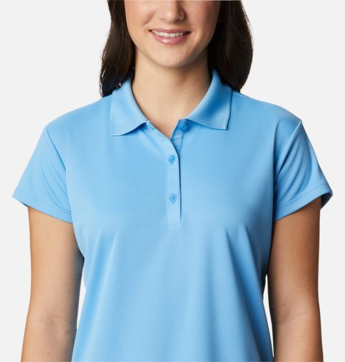 Camisa Polo Columbia PFG Innisfree™ Curta Sleeve Polo Feminino Azuis Escuro Portugal | 181604-JDMQ