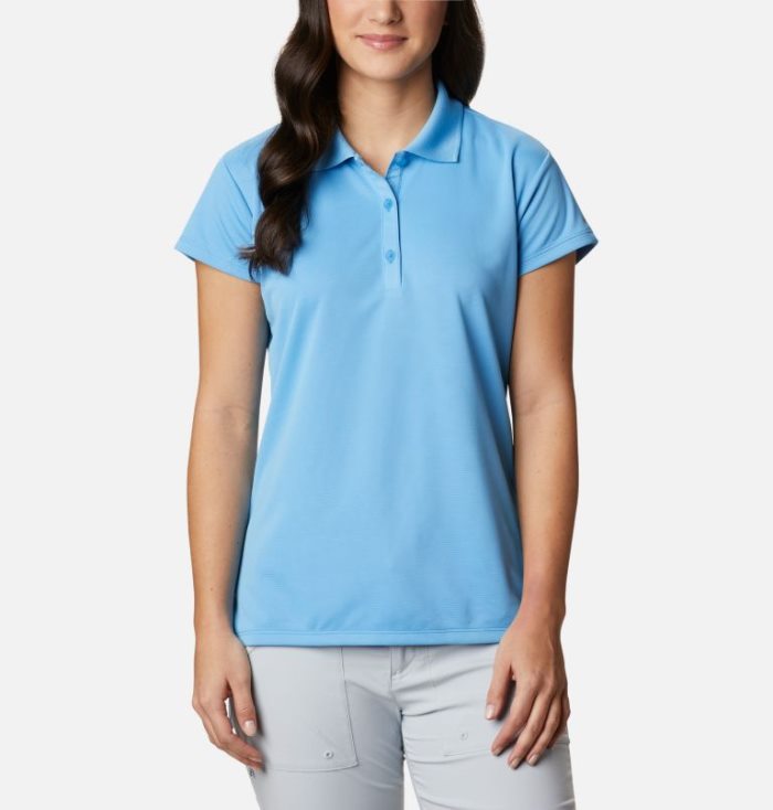 Camisa Polo Columbia PFG Innisfree™ Curta Sleeve Polo Feminino Azuis Escuro Portugal | 181604-JDMQ