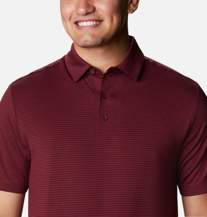 Polos Columbia Omni-Wick™ One Swing Polo Masculino Vermelhas Escuro Portugal | 165721-PJ7A