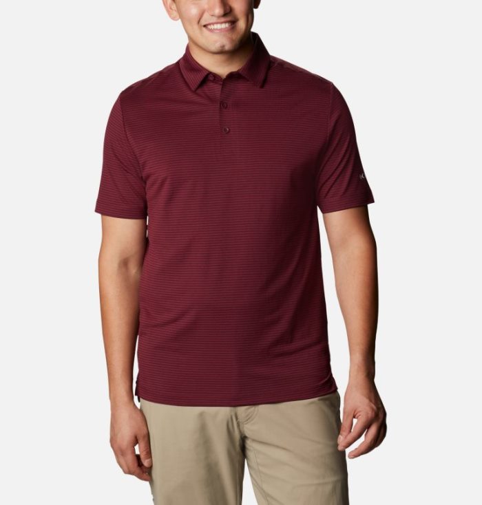 Polos Columbia Omni-Wick™ One Swing Polo Masculino Vermelhas Escuro Portugal | 165721-PJ7A