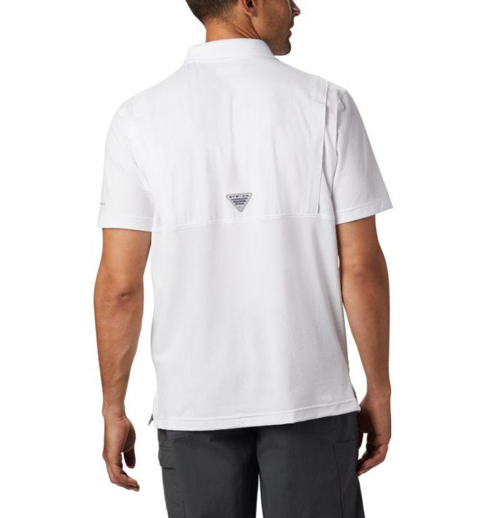 Polos Columbia PFG Skiff Cast™ Polo Masculino Branco Portugal | 125374-3RM5