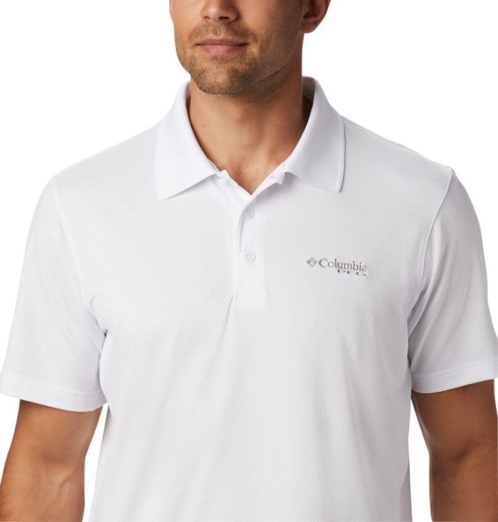 Polos Columbia PFG Skiff Cast™ Polo Masculino Branco Portugal | 125374-3RM5