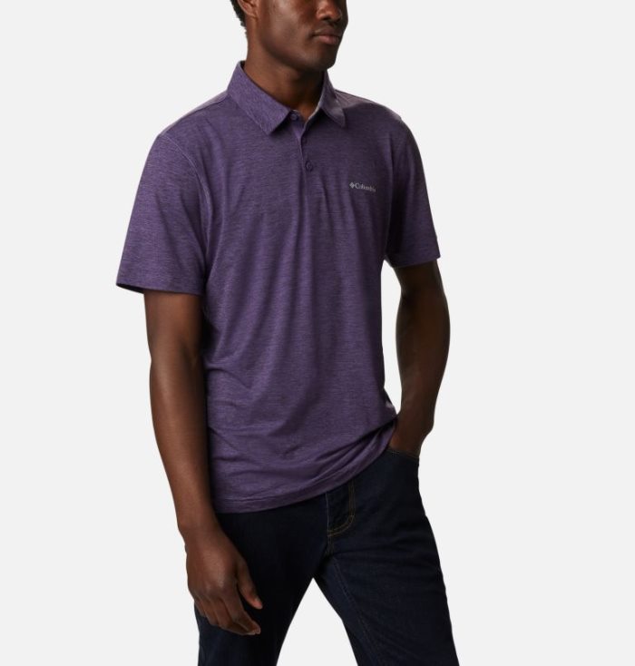 Polos Columbia Tech Trilha™ Camisa Polo Masculino Roxo Portugal | 165640-3JVQ