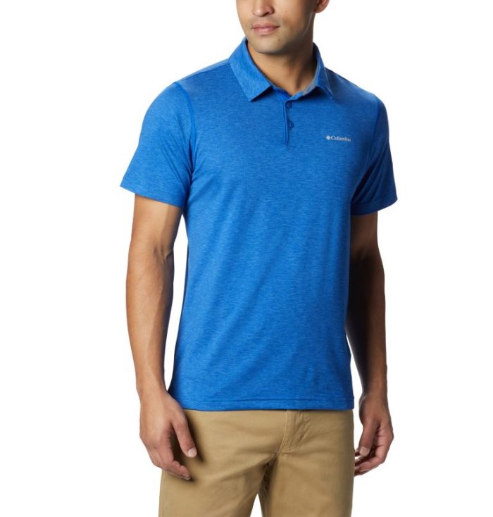 Polos Columbia Tech Trilha™ Camisa Polo Masculino Azuis Portugal | 166850-EB8O