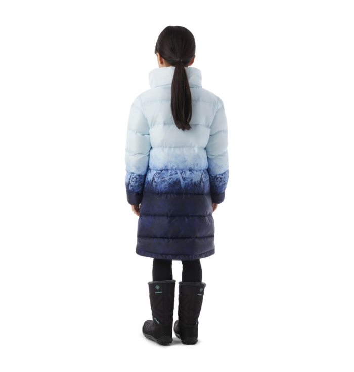 Casaco Puffer Columbia Elsa Long Casaco Puffer Criança Azul Marinho Azuis Portugal | 123125-PC0T