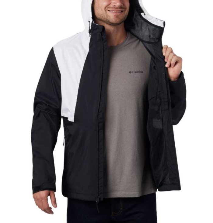 Capa De Chuva Columbia Inner Limits™ II Jaqueta Masculino Pretas Branco Portugal | 118538-PN3P