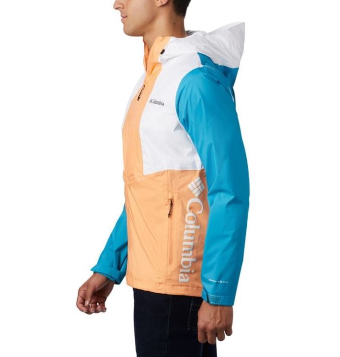 Capa De Chuva Columbia Inner Limits™ II Jaqueta Masculino Luz Laranja Branco Azuis Escuro Portugal | 144099-QYYH