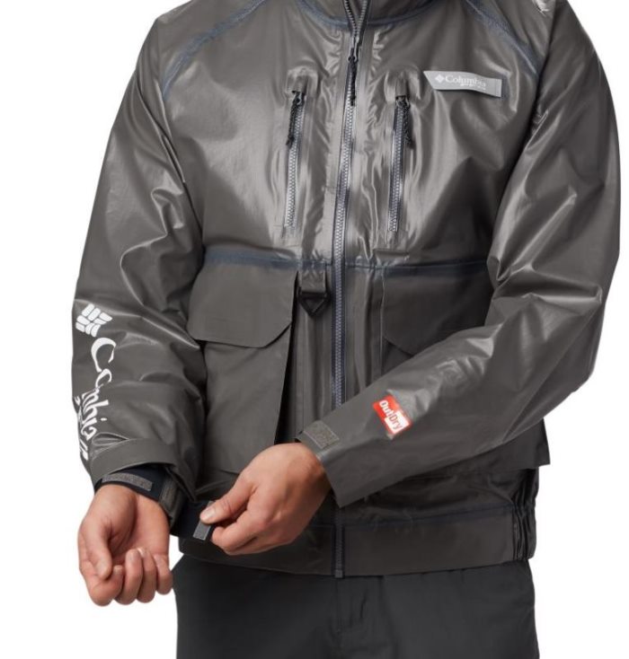 Capa De Chuva Columbia PFG Flycaster™ OutDry™ Ex Wading Jaqueta Masculino Cinzentas Portugal | 139643-V86C