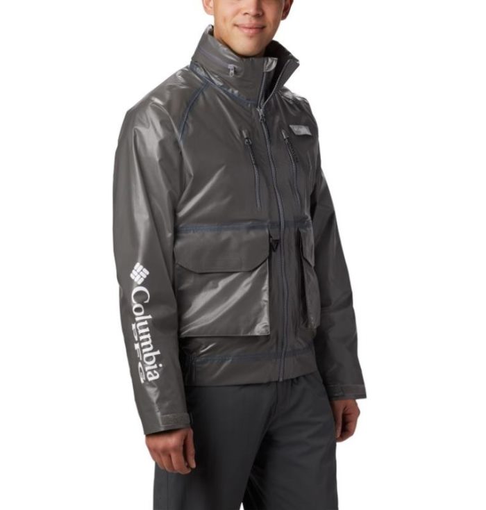 Capa De Chuva Columbia PFG Flycaster™ OutDry™ Ex Wading Jaqueta Masculino Cinzentas Portugal | 139643-V86C