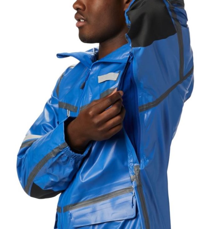 Capa De Chuva Columbia PFG Force XII™ OutDry™ Extreme Jaqueta Masculino Azuis Portugal | 130564-AH1N