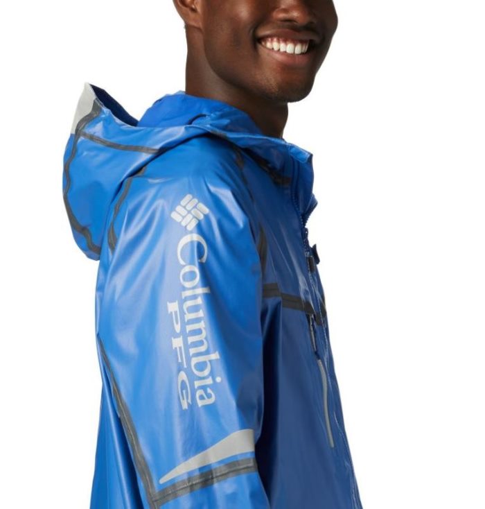 Capa De Chuva Columbia PFG Force XII™ OutDry™ Extreme Jaqueta Masculino Azuis Portugal | 130564-AH1N