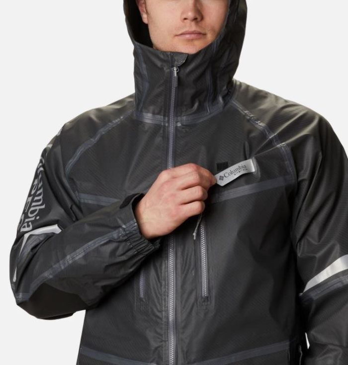 Capa De Chuva Columbia PFG Force XII™ OutDry™ Extreme Jaqueta Masculino Azul Marinho Portugal | 161639-G1VP